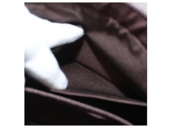 Borsa a mano BURBERRY in pelle scamosciata marrone Auth BA2670 - vista 22