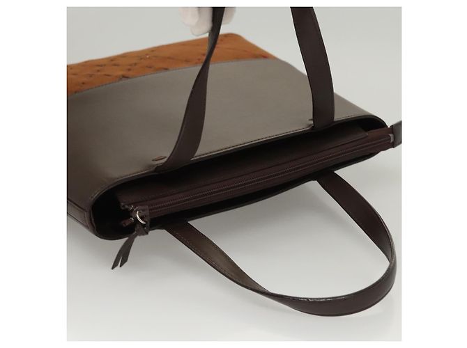 Borsa a mano BURBERRY in pelle scamosciata marrone Auth BA2670 - vista 6