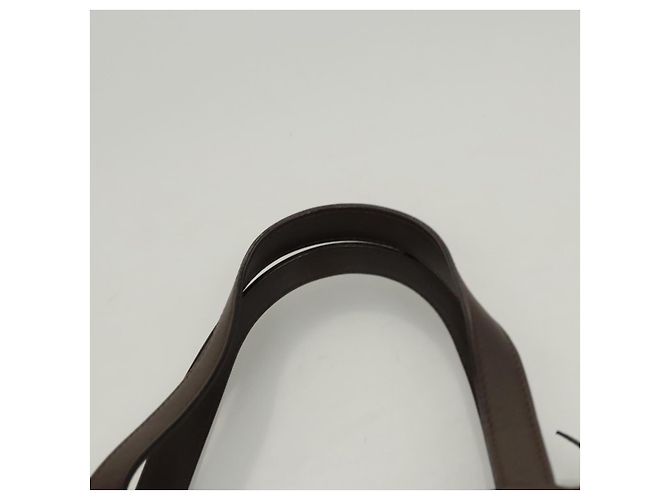 Borsa a mano BURBERRY in pelle scamosciata marrone Auth BA2670 - vista 8