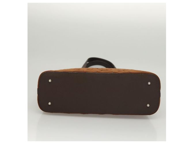 Borsa a mano BURBERRY in pelle scamosciata marrone Auth BA2670 - vista 9