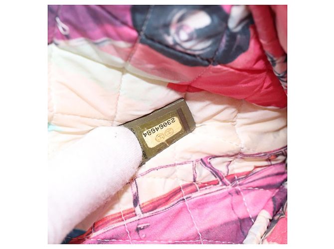CHANEL Matelassé Clutch Bolsa de Piel de Cordero Verde Oro CC Auth 126558M Dorado - vista 20