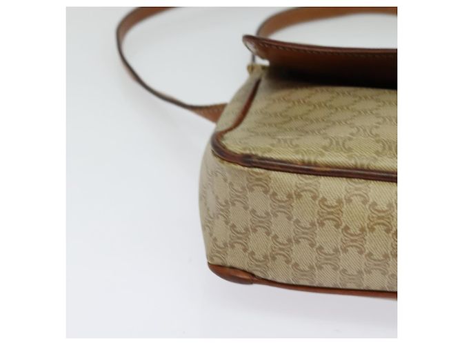 Céline Borsa a spalla in tela Macadam CELINE PVC beige Auth 118792 - vista 10