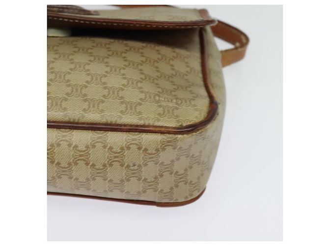 Céline Borsa a spalla in tela Macadam CELINE PVC beige Auth 118792 - vista 11