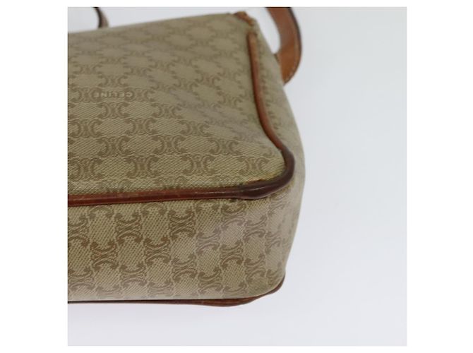Céline Borsa a spalla in tela Macadam CELINE PVC beige Auth 118792 - vista 13