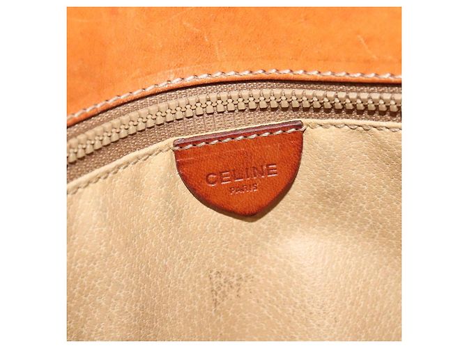 Céline Borsa a spalla in tela Macadam CELINE PVC beige Auth 118792 - vista 16