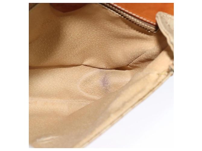 Céline Borsa a spalla in tela Macadam CELINE PVC beige Auth 118792 - vista 18