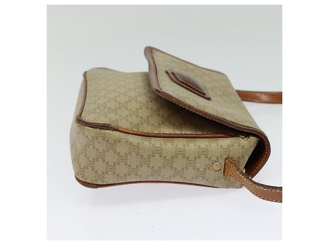 Céline Borsa a spalla in tela Macadam CELINE PVC beige Auth 118792 - vista 5