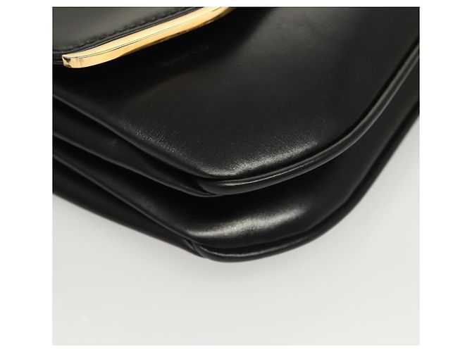 Borsa a Spalla BALLY in Pelle Nera Oro Auth BA2643 Nero D'oro - vista 10