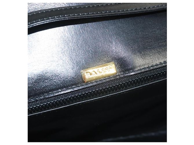 Borsa a Spalla BALLY in Pelle Nera Oro Auth BA2643 Nero D'oro - vista 16