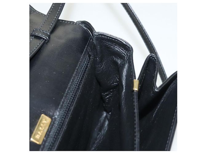 Borsa a Spalla BALLY in Pelle Nera Oro Auth BA2643 Nero D'oro - vista 18