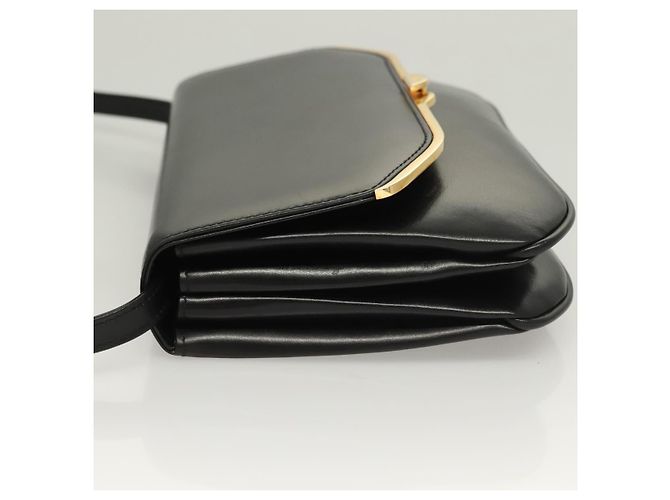 Borsa a Spalla BALLY in Pelle Nera Oro Auth BA2643 Nero D'oro - vista 5