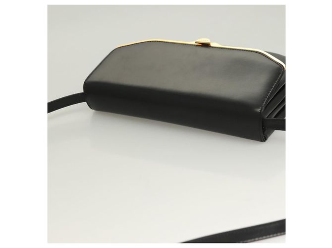 Borsa a Spalla BALLY in Pelle Nera Oro Auth BA2643 Nero D'oro - vista 6