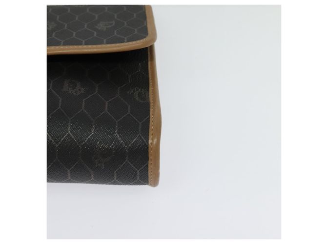 Christian Dior Schultertasche aus Waben-Canvas PVC Schwarz Gold Auth BA2589 Golden - Ansicht 11
