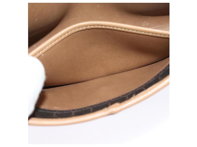 Christian Dior Schultertasche aus Waben-Canvas PVC Schwarz Gold Auth BA2589 Golden - Ansicht 20