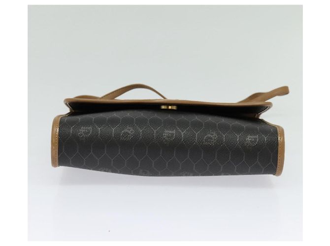 Christian Dior Schultertasche aus Waben-Canvas PVC Schwarz Gold Auth BA2589 Golden - Ansicht 9