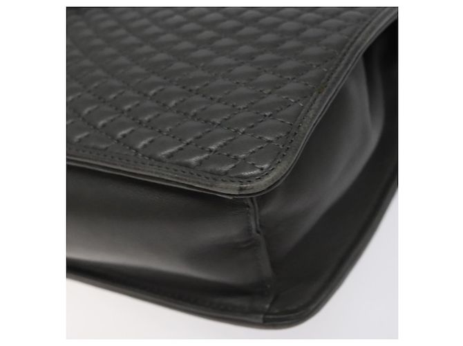 BALLY Bolsa de mão acolchoada de couro cinza dourado Auth BA2727 Marrom - vista 10