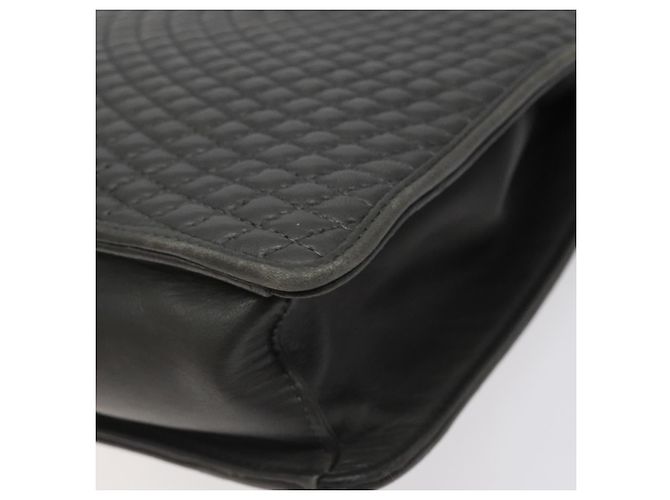 BALLY Bolsa de mão acolchoada de couro cinza dourado Auth BA2727 Marrom - vista 12