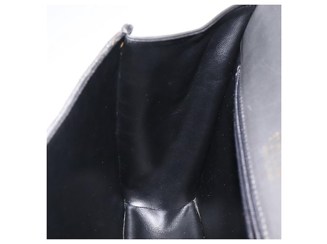 BALLY Bolsa de mão acolchoada de couro cinza dourado Auth BA2727 Marrom - vista 19