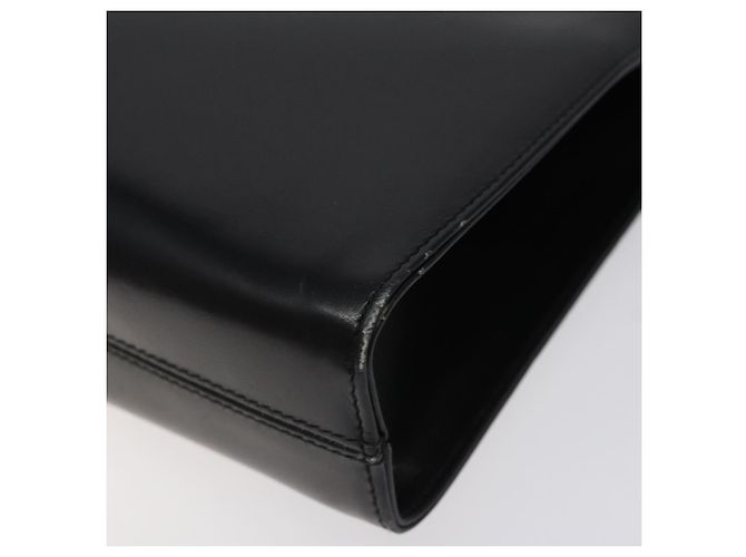 Borsa a spalla in pelle nera e oro Gancini Chain di Salvatore Ferragamo Auth 124746 Nero D'oro - vista 12