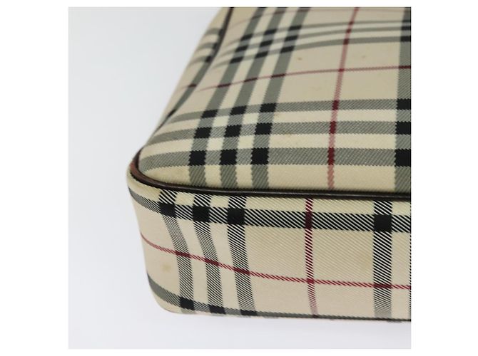 Burberry Nova Check Schultertasche aus Canvas Beige Silber Authentisch BA2560 - Ansicht 12
