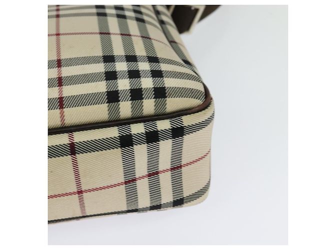 Burberry Nova Check Schultertasche aus Canvas Beige Silber Authentisch BA2560 - Ansicht 13