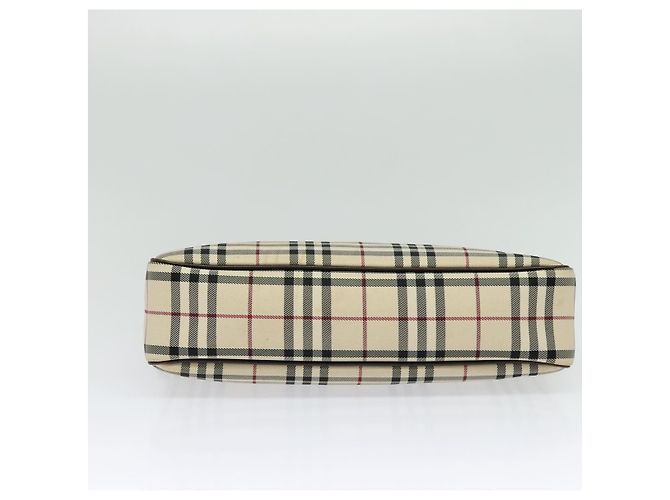 Burberry Nova Check Schultertasche aus Canvas Beige Silber Authentisch BA2560 - Ansicht 9