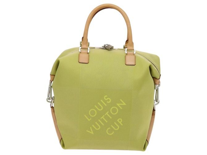 LOUIS VUITTON Borsa America Cube Damier Geant Canvas Giallo M80633 LV Auth 118823 - vista 2