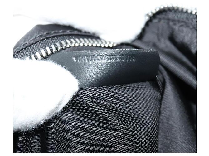 Pochette in nylon nera e argento autentica BURBERRY 118845 Nero - vista 19