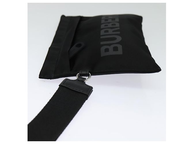 Pochette in nylon nera e argento autentica BURBERRY 118845 Nero - vista 4