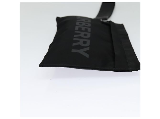 Pochette in nylon nera e argento autentica BURBERRY 118845 Nero - vista 5