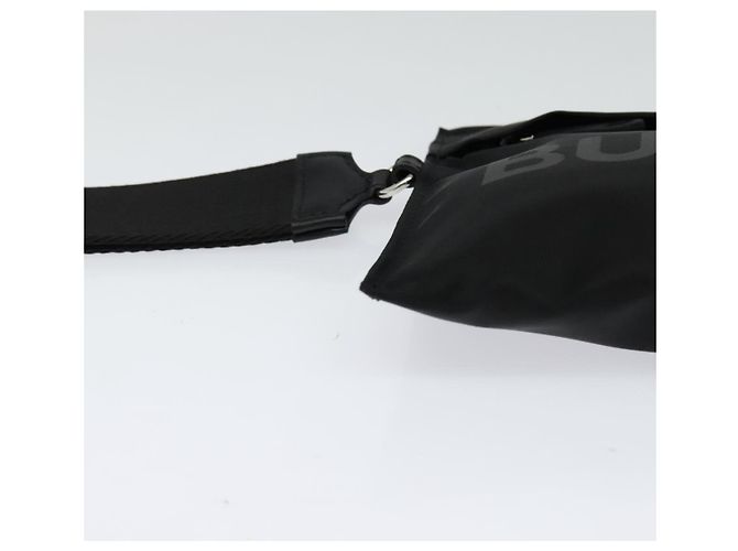 Pochette in nylon nera e argento autentica BURBERRY 118845 Nero - vista 9
