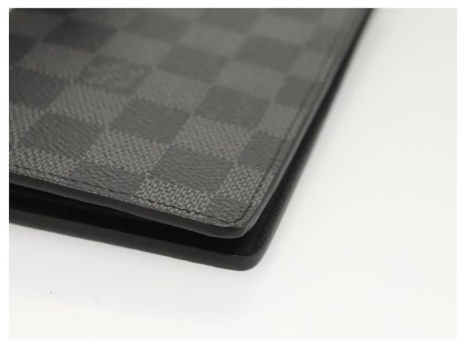 LOUIS VUITTON Cartera Ron Long Damier Graphite N62227 LV Auth 121246 Damier ebene - vista 9