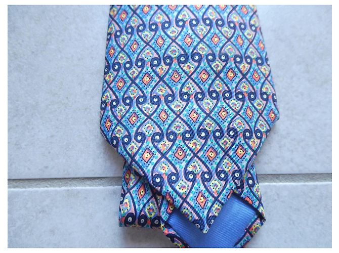 Hermès Krawatte mit ihrer Box Blau - Ansicht 2