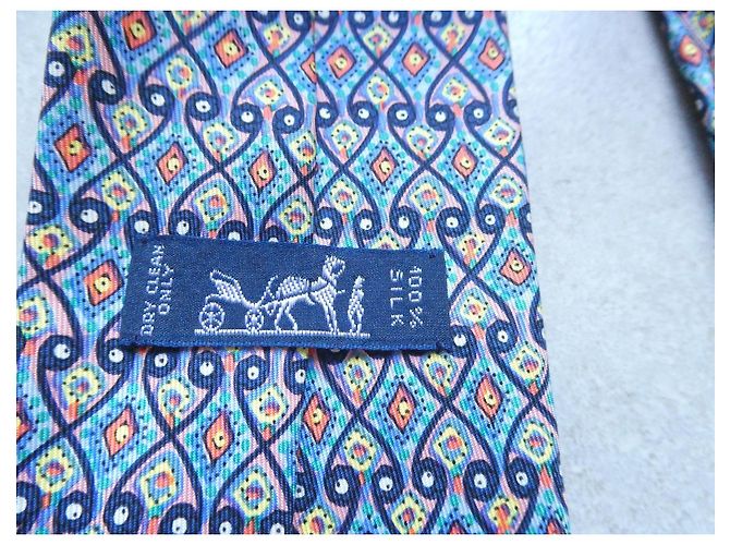 Hermès Krawatte mit ihrer Box Blau - Ansicht 4