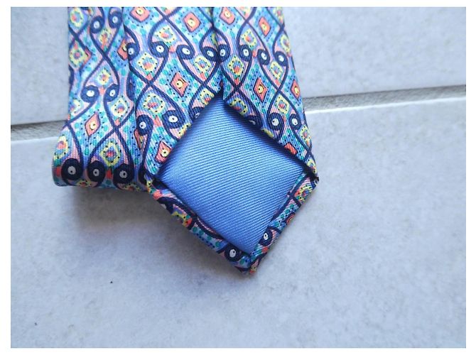 Hermès Krawatte mit ihrer Box Blau - Ansicht 6