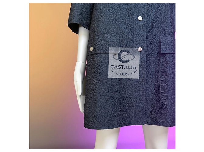 Chanel CC Camellia Celestial Shimmer Trench Coat 44 FR Multicolor - vista 10