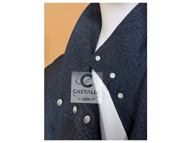 Chanel CC Camellia Celestial Shimmer Trench Coat 44 FR Multicolor - vista 12