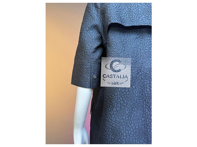 Chanel CC Camellia Celestial Shimmer Trench Coat 44 FR Multicolor - vista 14