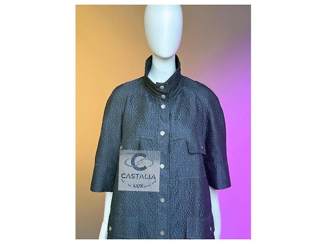 Chanel CC Camellia Celestial Shimmer Trench Coat 44 FR Multicolor - vista 6