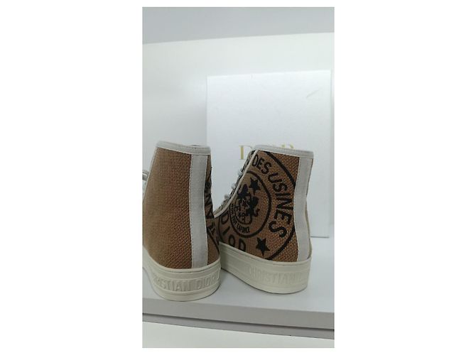 Christian Dior B 23 Scarpe stringate beige in cotone - vista 10