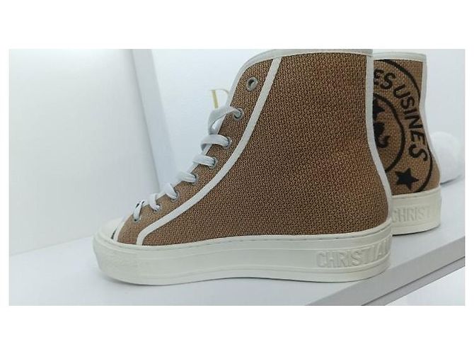 Christian Dior B 23 Scarpe stringate beige in cotone - vista 9