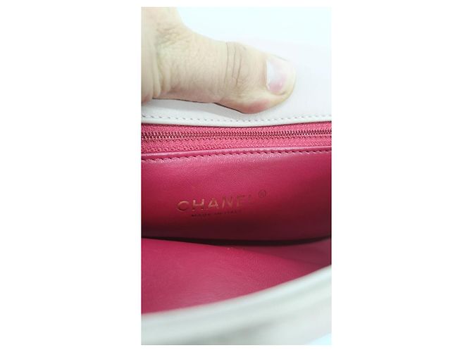 Borsa a mano Chanel Coco Handle in pelle beige - vista 8