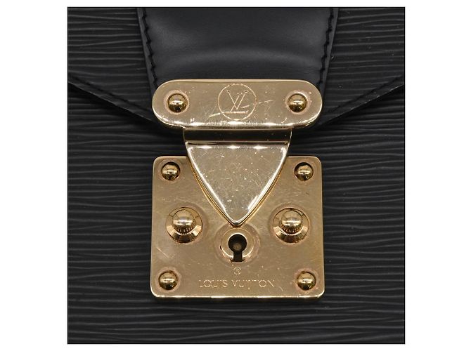 Borsa Monceau in pelle Epi Louis Vuitton Nero - vista 8