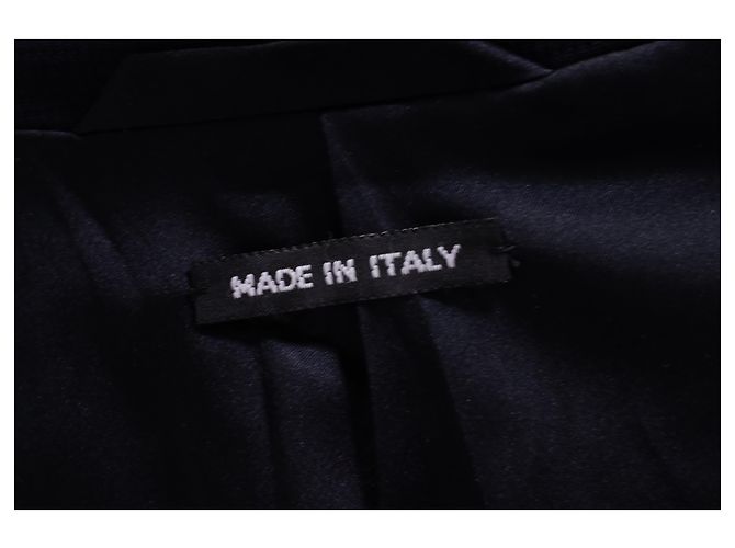 Giorgio Armani Textured Single-Breasted Blazer in Navy Blue Wool - view 12