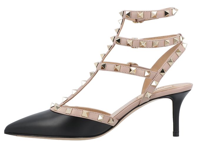 Valentino Garavani Pumps Cage Valentino Rockstud 65Mm Neri Nero - vista 2