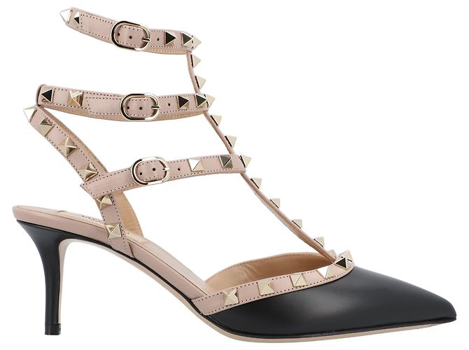 Valentino Garavani Pumps Cage Valentino Rockstud 65Mm Neri Nero - vista 5