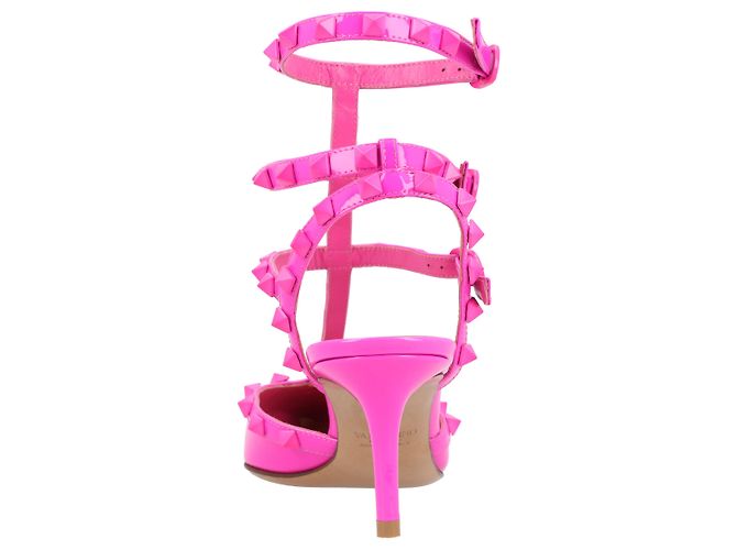Pumps Rockstud Valentino Garavani Rosa - vista 3