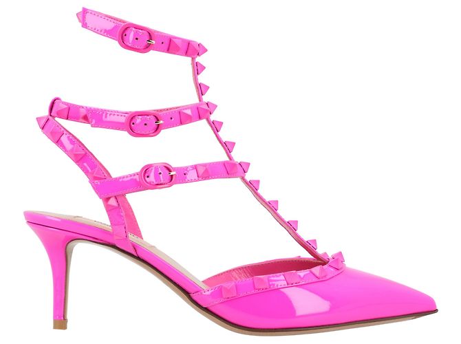 Pumps Rockstud Valentino Garavani Rosa - vista 6