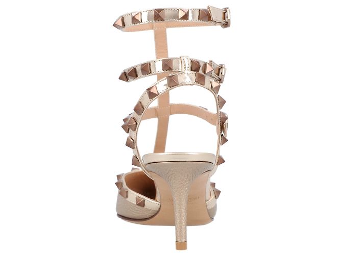 Valentino Garavani Pumps Slingback in pelle Rockstud Valentino Multicolori Multicolore - vista 3