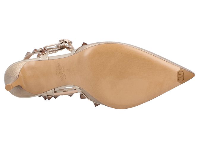Valentino Garavani Pumps Slingback in pelle Rockstud Valentino Multicolori Multicolore - vista 4